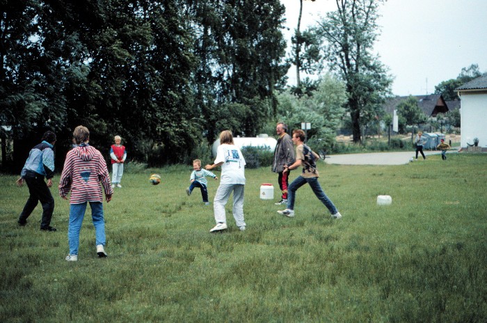 Fussballspiel im Seglerheim Rechlin an der Kleinen Mritz